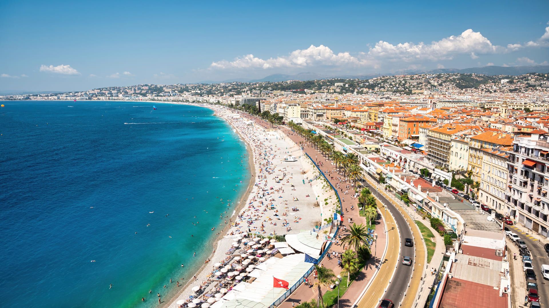 Promenade des Anglais Nice vue panoramique - Cabinet dentaire Dr Charbit Boulevard Gambetta